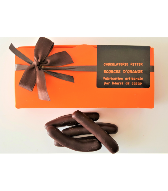 Etui d'orangettes chocolat noir 100gr