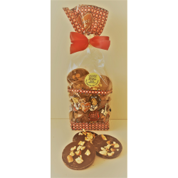 Sachet de palets chocolat noir aux brisures de bretzels 140gr