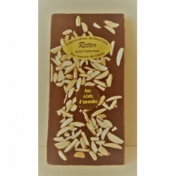 Tablette chocolat noir aux éclats d'amandes    100g