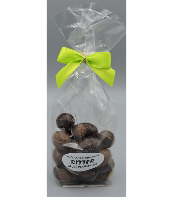 SACHET OEUFS FOURRES  PRALINE 140GRS CHOCOLAT LAIT ET NOIR