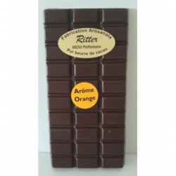 Tablette chocolat noir arôme orange   100gr