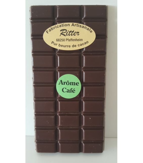Tablette chocolat noir arôme café 100gr