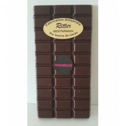 Tablette chocolat noir arôme framboise 100grs