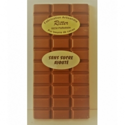Tablette chocolat lait sans sucre ajouté  100gr