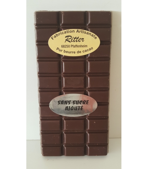 Tablette chocolat noir sans sucre ajouté 100gr