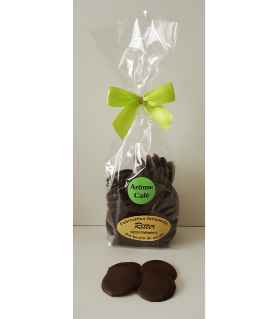 Pastilles chocolat noir arôme café 140gr