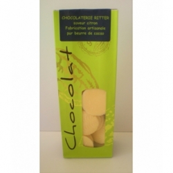 Palets chocolat blanc arôme citron 120gr