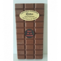 Tablette chocolat lait arôme fruit de la passion   100g