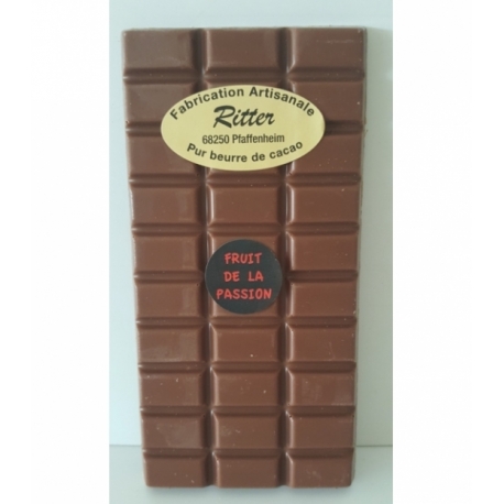 Tablette chocolat lait fruit de la passion 100g
