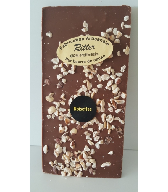 Tablette chocolat lait aux noisettes   100g