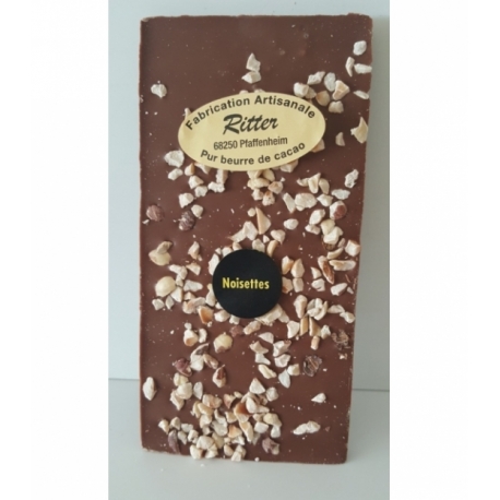Tablette chocolat lait aux noisettes 100g