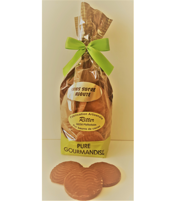 Palets chocolat lait sans sucre ajouté 150gr