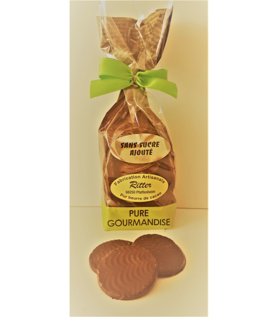 Palets chocolat noir sans sucre ajouté 150gr