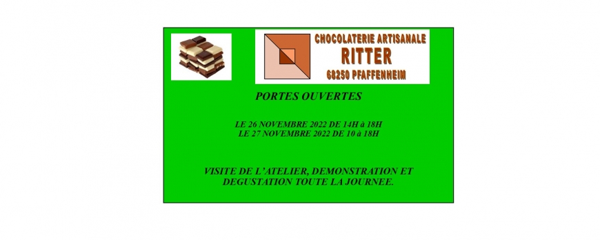 PORTES OUVERTES 26 ET 27 NOVEMBRE 2022